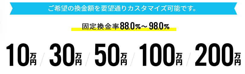 １．選べる換金プランがお得！