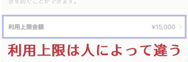 利用上限は人によって違う