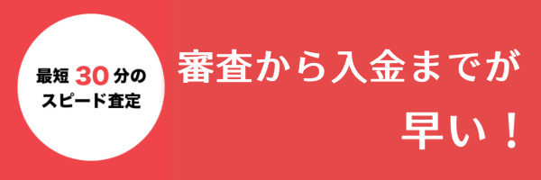 審査完了から入金までが素早い